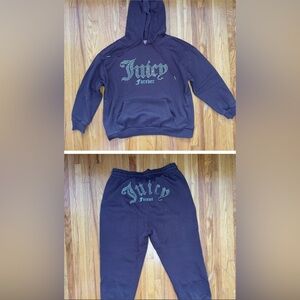 Chocolate brown rhinestone Juicy Couture x Forever 21 tracksuit